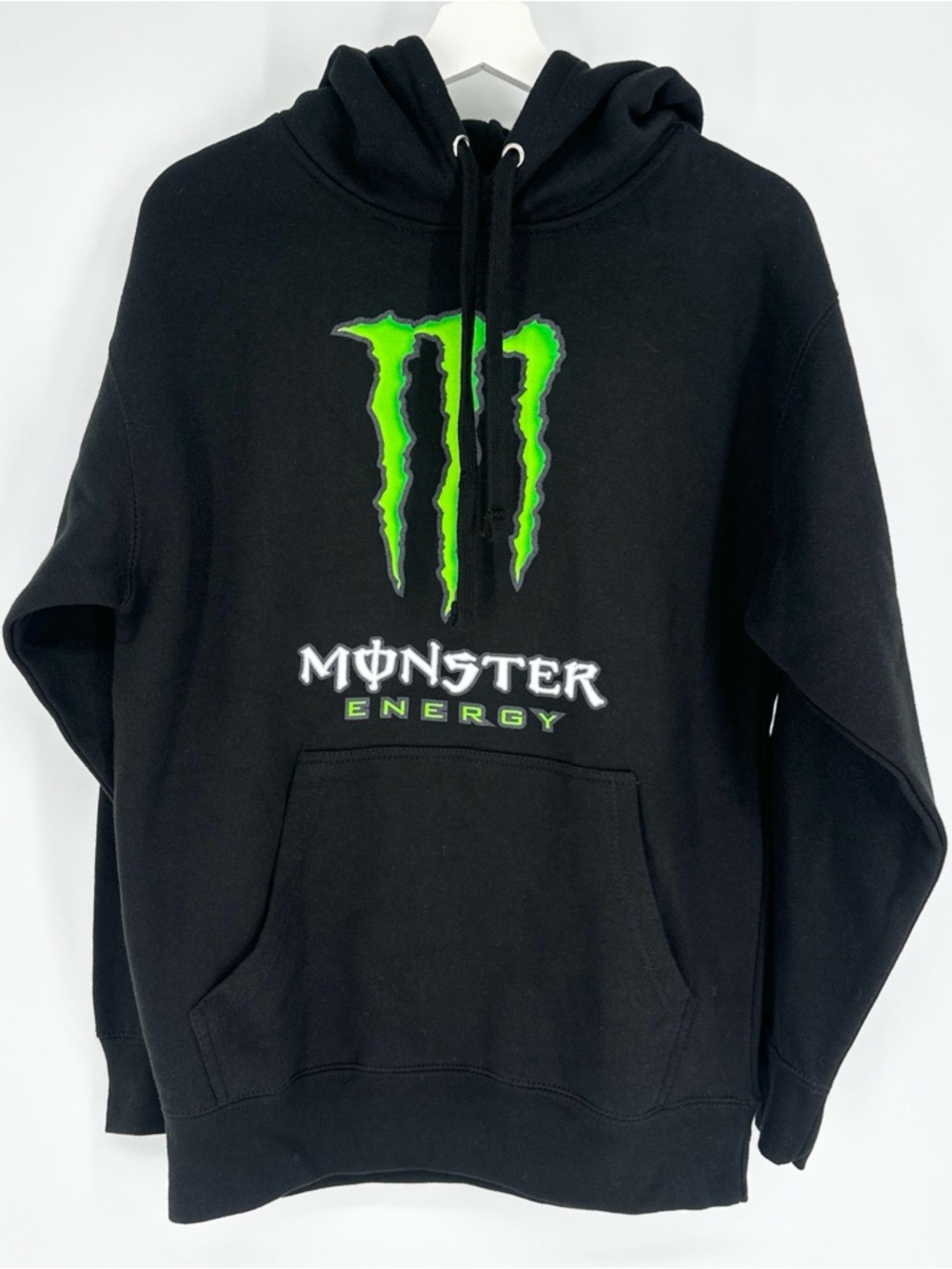 Monster Energy Official Hoodie Mens Medium Black Graphic Hoodie Vintage Y2K